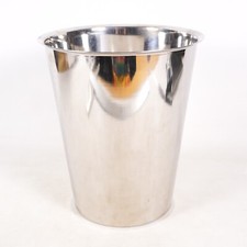 Usado, Lixeira redonda de aço inoxidável prata cesto de lixo 10,5" de altura x8,5" comprar usado  Enviando para Brazil