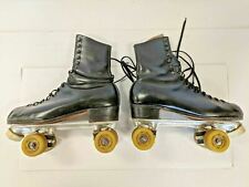 Vintage Anos 70 CHICAGO Hi-Top Preto PATINS Rannalli Estojo de Metal Masculino Tamanho 7 comprar usado  Enviando para Brazil