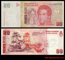 🌍 Argentina / Argentine - Billet 20 Pesos  Juan Manuel, ND 2003 UNC - P 355c comprar usado  Enviando para Brazil