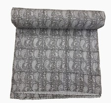 Colcha de algodón hecha a mano con estampado floral Kantha edredón edredón segunda mano  Embacar hacia Mexico