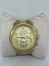 Relógio masculino Michael Kors Runway MK8077 ouro aço inoxidável mostrador analógico HME437 comprar usado  Enviando para Brazil