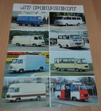 1977 Peugeot J7 Gamme Van Truck Brochure Prospekt Prospekt Francja Edycja na sprzedaż  PL