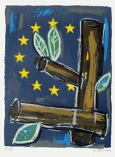 Używany, Gast MICHELS PAX EUROPA 1989 lithographie signée na sprzedaż  Wysyłka do Poland