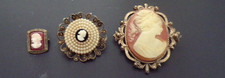 3 broches vintage fabulosos meados do século camafeu comprar usado  Enviando para Brazil