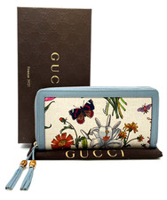 Autêntica carteira longa GUCCI floral 356703 zíper redondo bambu com B DT010011 comprar usado  Enviando para Brazil