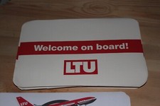 LTU 2 versch. Tablett-Auflagen 50 Jahre LTU 2005 Coca Cola und Welcome on Board, usado comprar usado  Enviando para Brazil