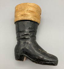 Usado, Antiga bota de equitação vintage de papel maiche recipiente de doces preta Natal? comprar usado  Enviando para Brazil