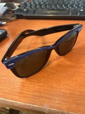 Usado, Óculos de sol vintage Ray-Ban Wayfarer 5022 elétrico azul pérola vidro G15 comprar usado  Enviando para Brazil