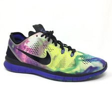 Tênis de treinamento Nike Free TR Fit 5 feminino tamanho 7 roxo verde amarelo comprar usado  Enviando para Brazil