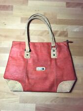 bolsa de ombro feminina bege vermelho cortiça portuguesa genuína Portugal , usado comprar usado  Enviando para Brazil