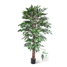  Árvore de ficus artificial 6 pés para decoração de casa, 6 pés planta falsa árvore de ficus (6 pés) comprar usado  Enviando para Brazil