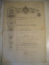 1916 certificato licenza usato  Zandobbio