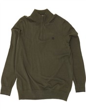 Usado, Suéter masculino TIMBERLAND com zíper no pescoço XL verde algodão CD15 comprar usado Usado, Suéter masculino TIMBERLAND com zíper no pescoço XL verde algodão CD15 comprar usado  Enviando para Brazil