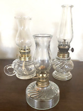 3 lamps glass oil clear for sale  Post Falls