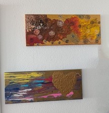 Leinwandbilder acryl handgemal gebraucht kaufen  Rüsselsheim am Main