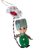 Enfeite de Natal vintage NAPCO Pixie Boy segurando bengala doce Umbella comprar usado  Enviando para Brazil