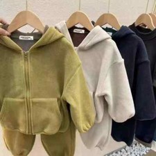Usado, Conjunto de roupas infantis inverno meninos terno com capuz moletons calças 2 peças terno comprar usado  Enviando para Brazil