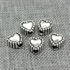 15 peças de contas de prata esterlina 925 minúsculas coração de amor 2 lados para pulseira comprar usado  Enviando para Brazil