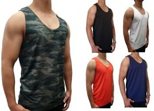 SINGLETE POLIÉSTER SECADO RÁPIDO PARA HOMBRE TALLA M - XXXL MUSCLE TANK GIMNASIO CULTURISMO segunda mano  Embacar hacia Mexico