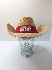 Chapéu faroeste guarda nacional palha vime praia sol com faixa vermelha sem marca em excelente estado usado comprar usado  Enviando para Brazil