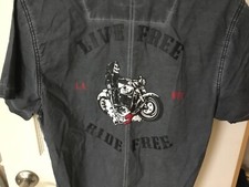Camisa TRANQUILITY & MAYHEM Motor Riders Bikes Motorcycles LIVE FREE RIDE FREE L comprar usado  Enviando para Brazil