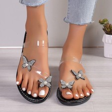 Sandálias femininas gladiador sapatos tanga chinelo liso strass comprar usado  Enviando para Brazil