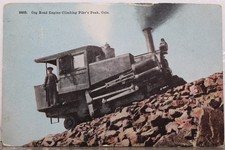 Cartão postal Colorado CO Pikes Peak Cog Road Engine antigo vintage cartão de vista padrão comprar usado  Enviando para Brazil
