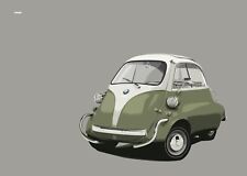 Bmw isetta print for sale  LONDON