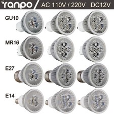 Lâmpadas LED reguláveis GU10 MR16 E27 E14 9W 12W 15W 110V 12V 1/10PC comprar usado  Enviando para Brazil