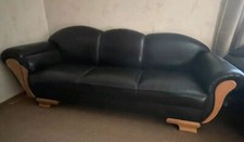 Ledersofa sitzer schwarz gebraucht kaufen  Delbrück