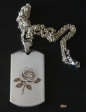Pendentif inox gravé d'occasion  Forges-les-Eaux
