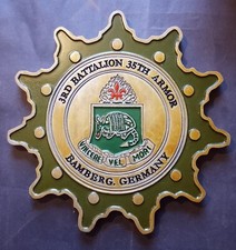 Exército dos EUA 3 BN 35ª Armadura - Armadillo - Placa de madeira de tributo na parede 14", Bamberg comprar usado  Enviando para Brazil