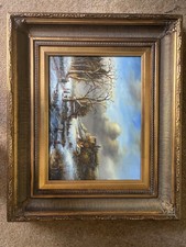 winter scene oil painting for sale winter scene oil painting for sale GRIMSBY