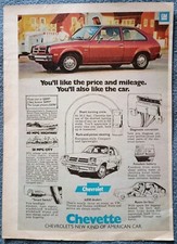 1976 Chevrolet Chevette - DUAS revistas originais anúncio impressão carro arte 11x8 comprar usado  Enviando para Brazil