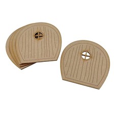 Pacote com 5 portas de fadas de madeira MDF simples em branco formas de artesanato código plano R comprar usado  Enviando para Brazil