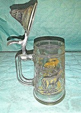 Bierkrug glas zinndeckel gebraucht kaufen  Mömbris