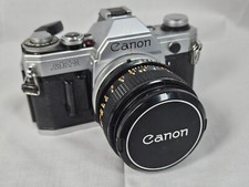 Câmera de Filme 35mm SLR Canon AE-1 AS IS com Lente Canon 50mm 1:14 comprar usado  Enviando para Brazil