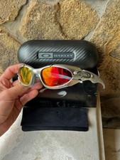 Óculos de sol vintage Oakley Plate Red Fire juliet x metal preto azul emenda centavo comprar usado  Enviando para Brazil