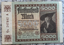 Deutschland inflation 5000 gebraucht kaufen  Friedrichshafen