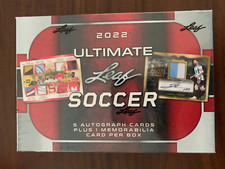 2022 Leaf Ultimate Soccer lacrado de fábrica 5 automático 1 recordações por caixa de hobby comprar usado  Enviando para Brazil