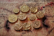 The Goonies - Réplicas "The Gold Treasure Coins One-Eyed Willy"!!! Conjunto de 5!!! comprar usado  Enviando para Brazil
