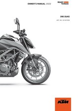 Guia de livros manual do proprietário KTM 2022 390 DUKE US comprar usado  Enviando para Brazil