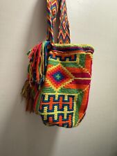Autêntica Bolsa Colombiana 100% Wayuu Tamanho Grande Cores Brilhantes Medellín comprar usado  Enviando para Brazil