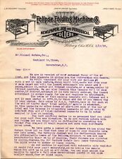 Pastas gráficas de papel timbrado Eclipse Folding Machine Co Sidney OH 1906 comprar usado  Enviando para Brazil