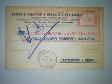 Usado, CHIAVARI  BANCO DI CHIAVARI E DELLA RIVIERA LIGURE  CARTOLINA D'EPOCA comprar usado  Enviando para Brazil
