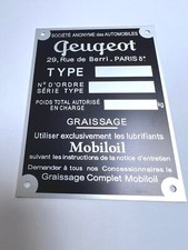 Plaque constructeur peugeot d'occasion  Vitré