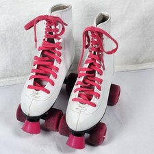 Usado, Patins femininos usados com design retrô 6.5/7 branco/rosa excelente estado usado comprar usado  Enviando para Brazil