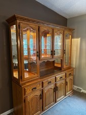 Solid oak lighted for sale  Jackson