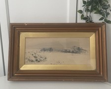 Antique watercolour snowy for sale  BURY ST. EDMUNDS