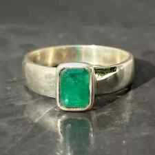 Lindo anel de pedra preciosa verde 925 prata esterlina feito à mão todos os tamanhos R36 comprar usado  Enviando para Brazil